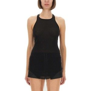 Rick Owens Ribbed Racerback Tank Top In Fabric Blend - NWT